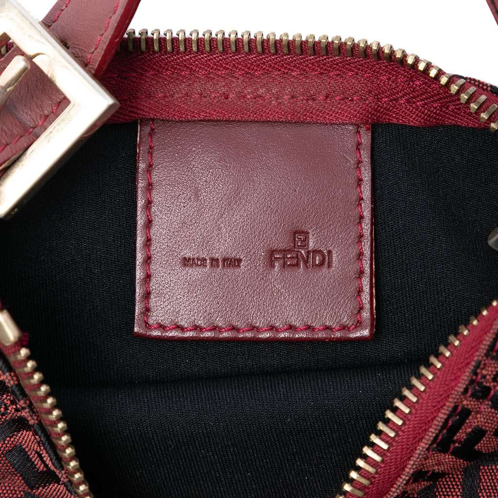 Fendi Zucchino Canvas Handbag Red Very good - Box View