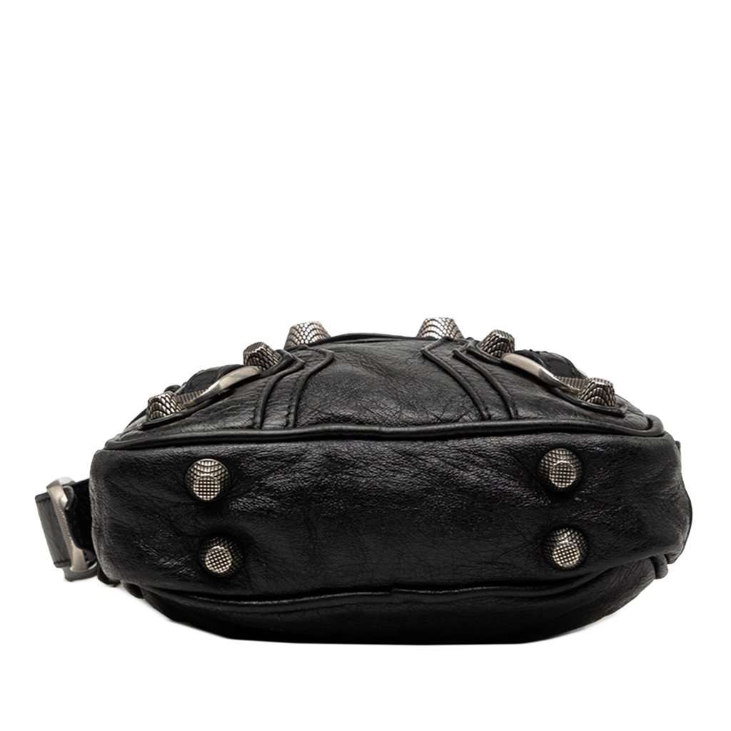 Balenciaga Lambskin Motocross Le Cagole Messenger Bag Black Leather Very good condition - Inside View