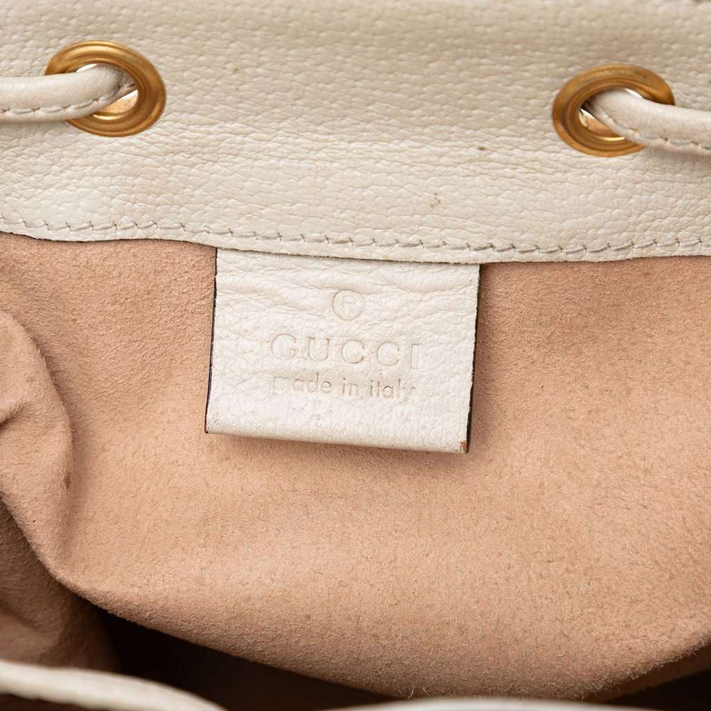 Gucci Mini GG Supreme Web Ophidia Bucket Bag Beige Very good - Box View
