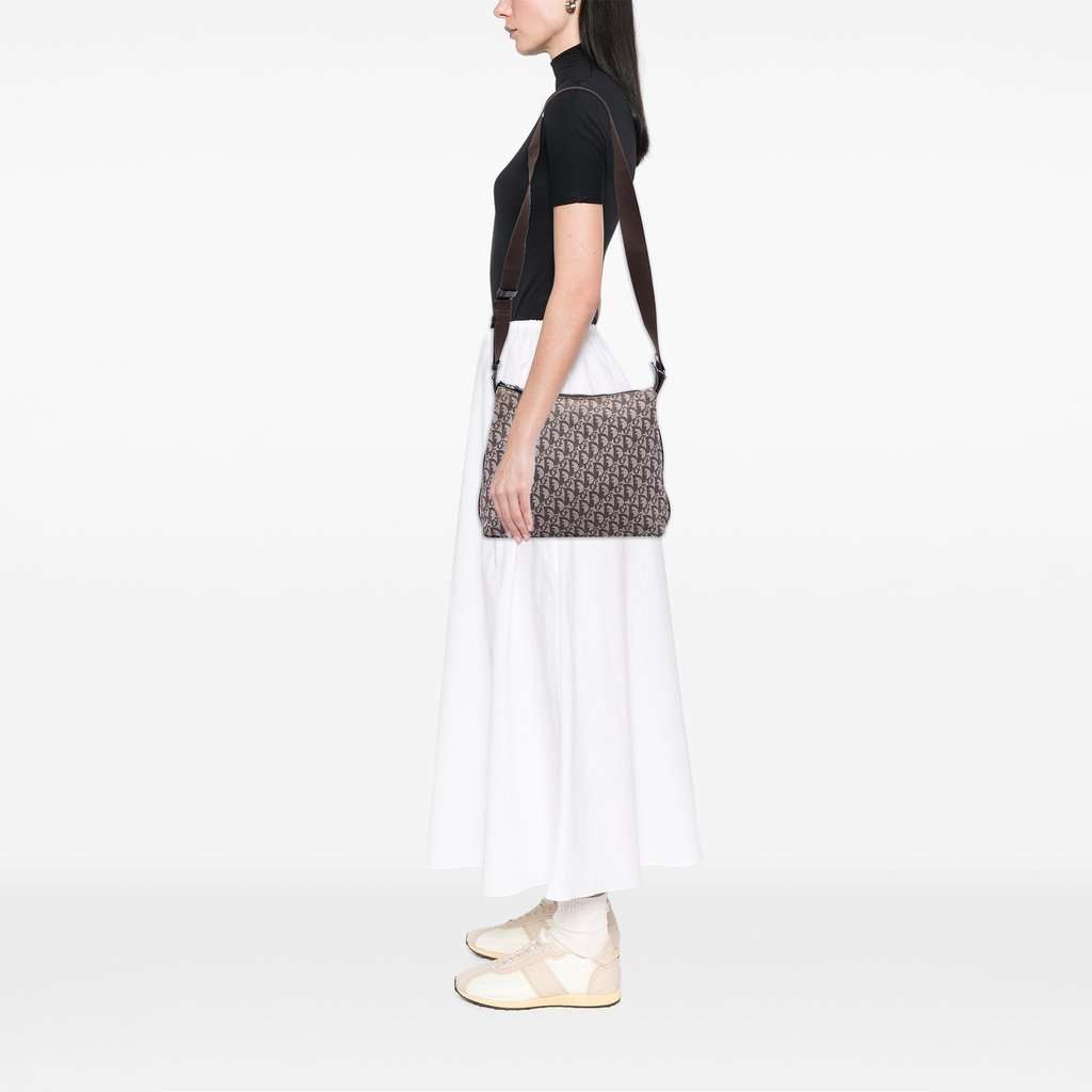 Dior Diorissimo Trotter Canvas Crossbody Brown Good - Box View