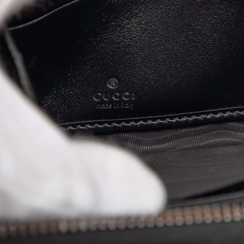 Gucci GG Marmont Matelasse Calfskin Zip Around Wallet Black Leather Very good condition - Box View