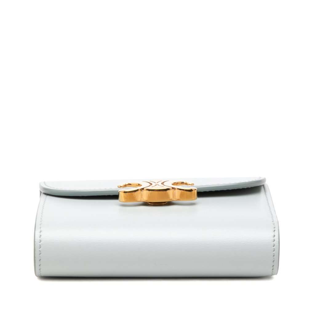 Celine Shiny Calfskin Triomphe Flap Small Wallet MultiColor Leather Very good - Inside View