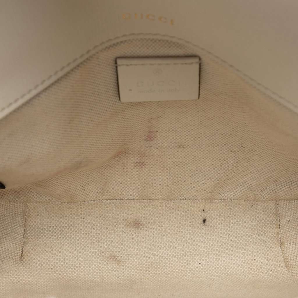 Gucci Small GG Supreme Web Horsebit 1955 Crossbody Beige Very good condition - Model View