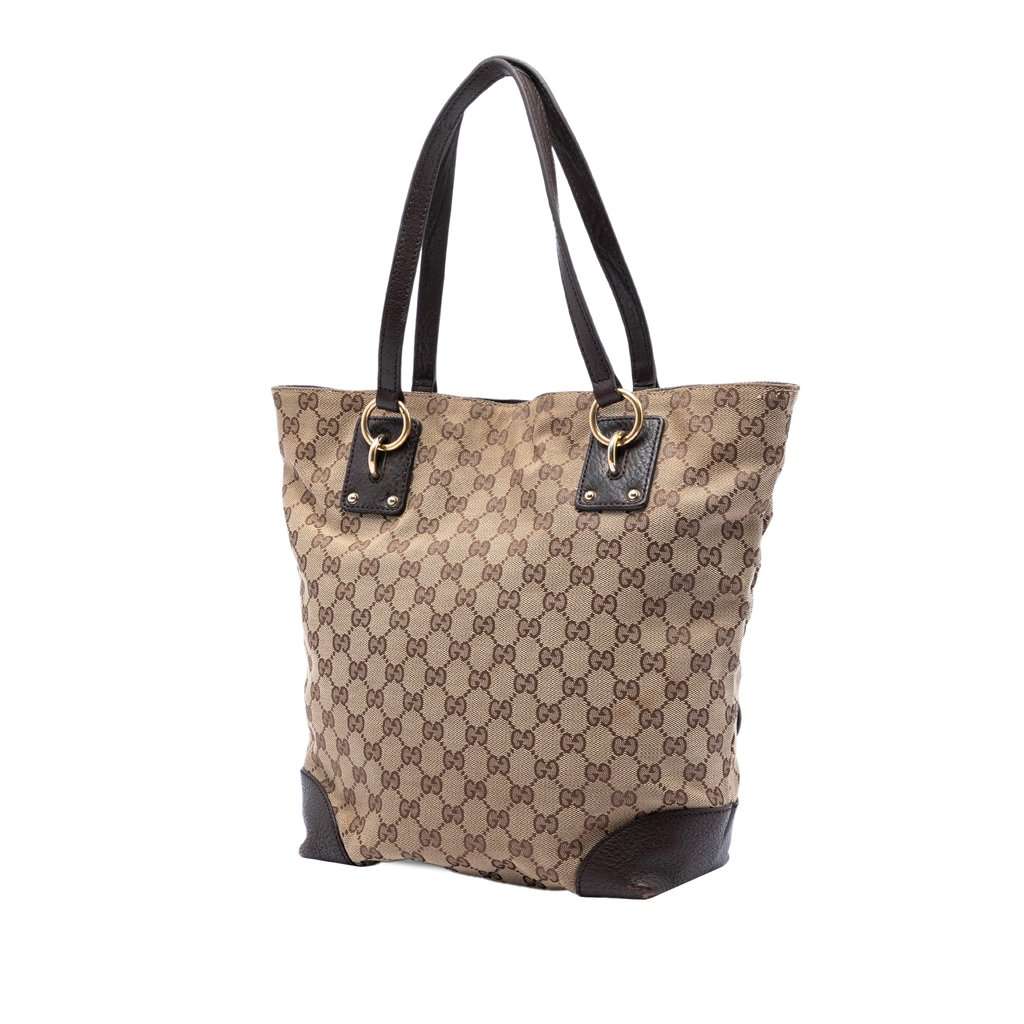 Gucci GG Canvas GG Charm Tote Beige Very good condition - Back View