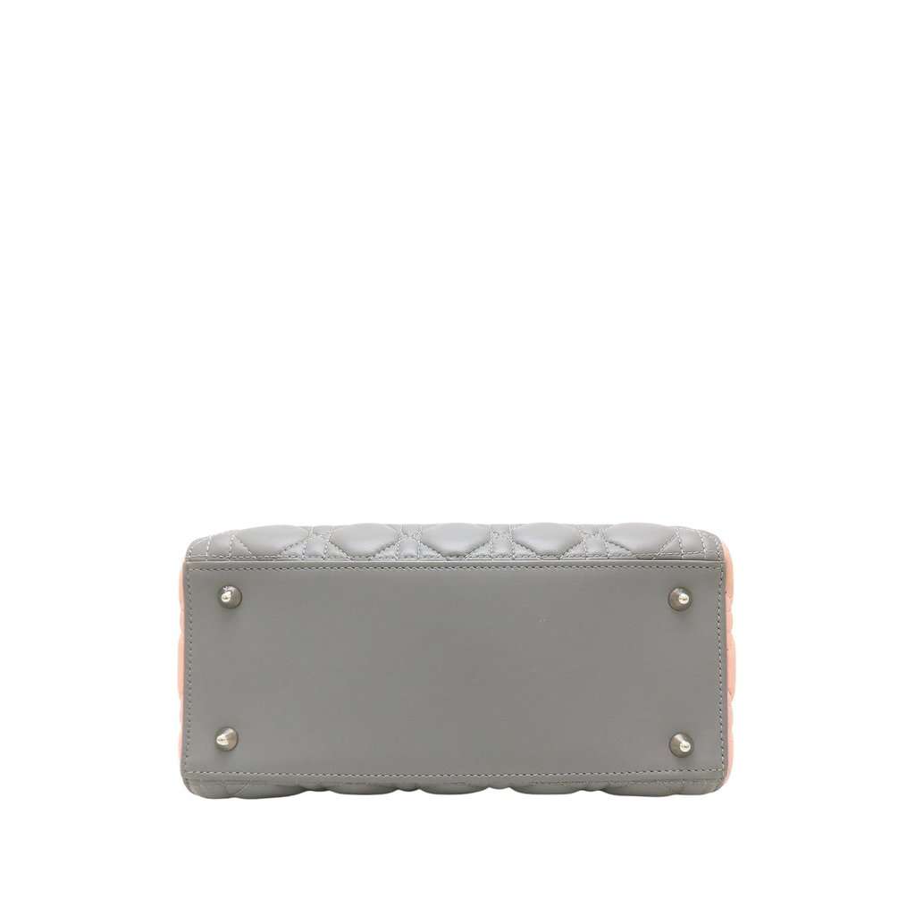 Dior Medium Tricolor Lambskin Cannage Lady Dior MultiColor Leather Very good condition - Inside View
