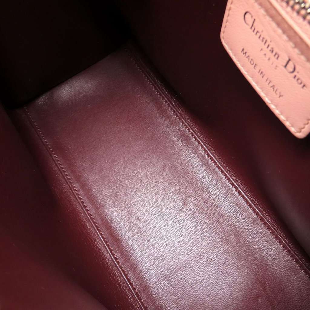 Dior Medium Tricolor Lambskin Cannage Lady Dior MultiColor Leather Very good condition - Box View