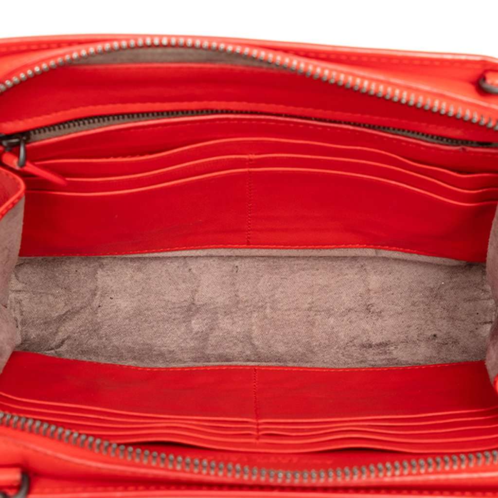 Bottega Veneta Nappa Intrecciato Wallet on Chain Red Leather Very good condition - Model View