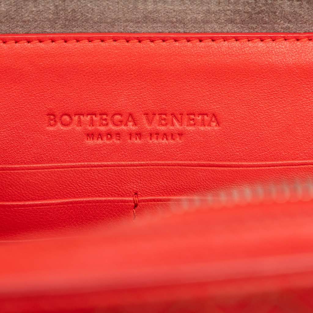 Bottega Veneta Nappa Intrecciato Wallet on Chain Red Leather Very good condition - Box View