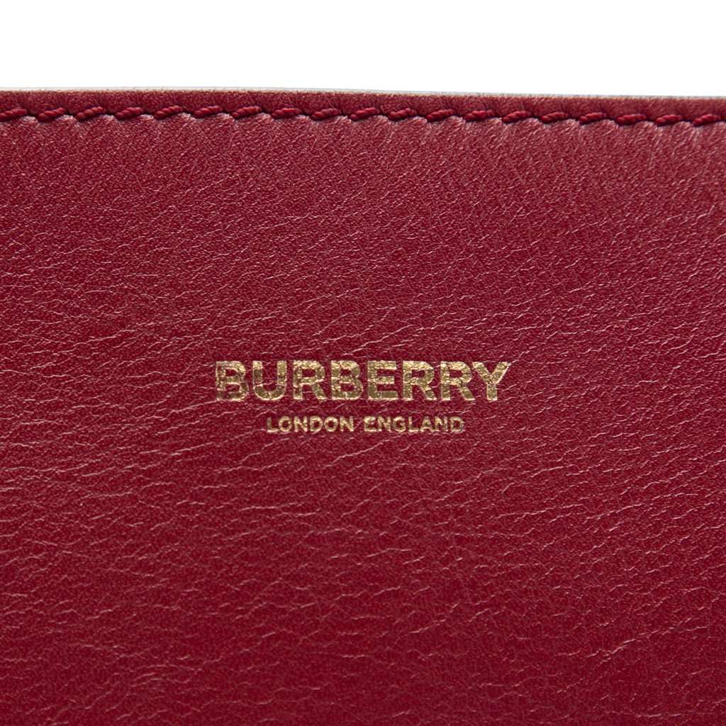Burberry Small Leather Peggy Bucket Bag Red Leather Very good - Box View