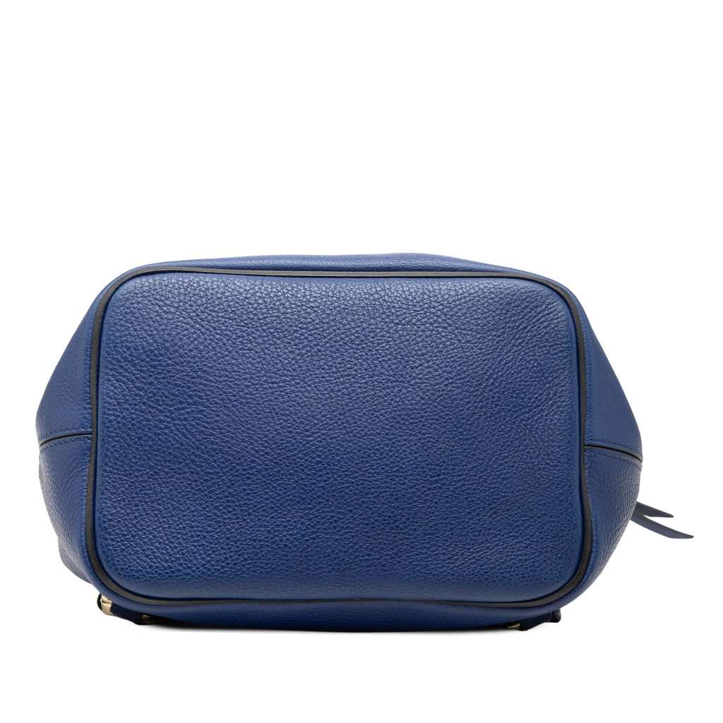 Chloé Medium Calfskin and Suede Faye Backpack Blue Leather Very good - Inside View