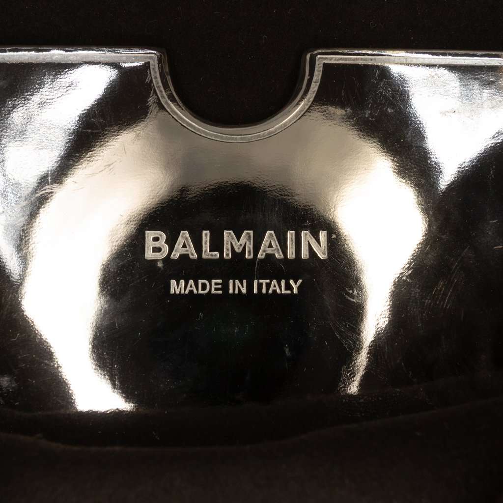 Balmain Mini Monogram Jacquard 1945 Crossbody Beige Very good - Box View