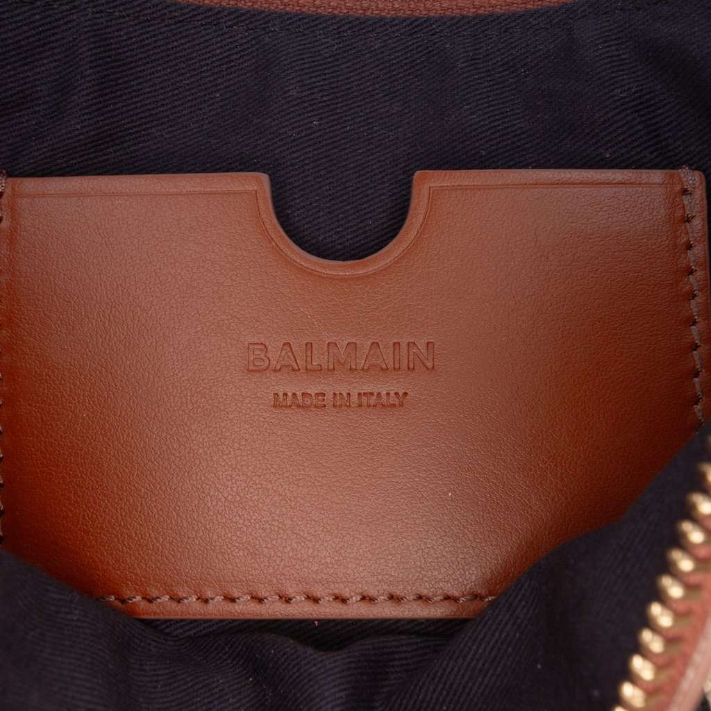 Balmain Mini Canvas B Army Logo Satchel Beige Very good - Box View