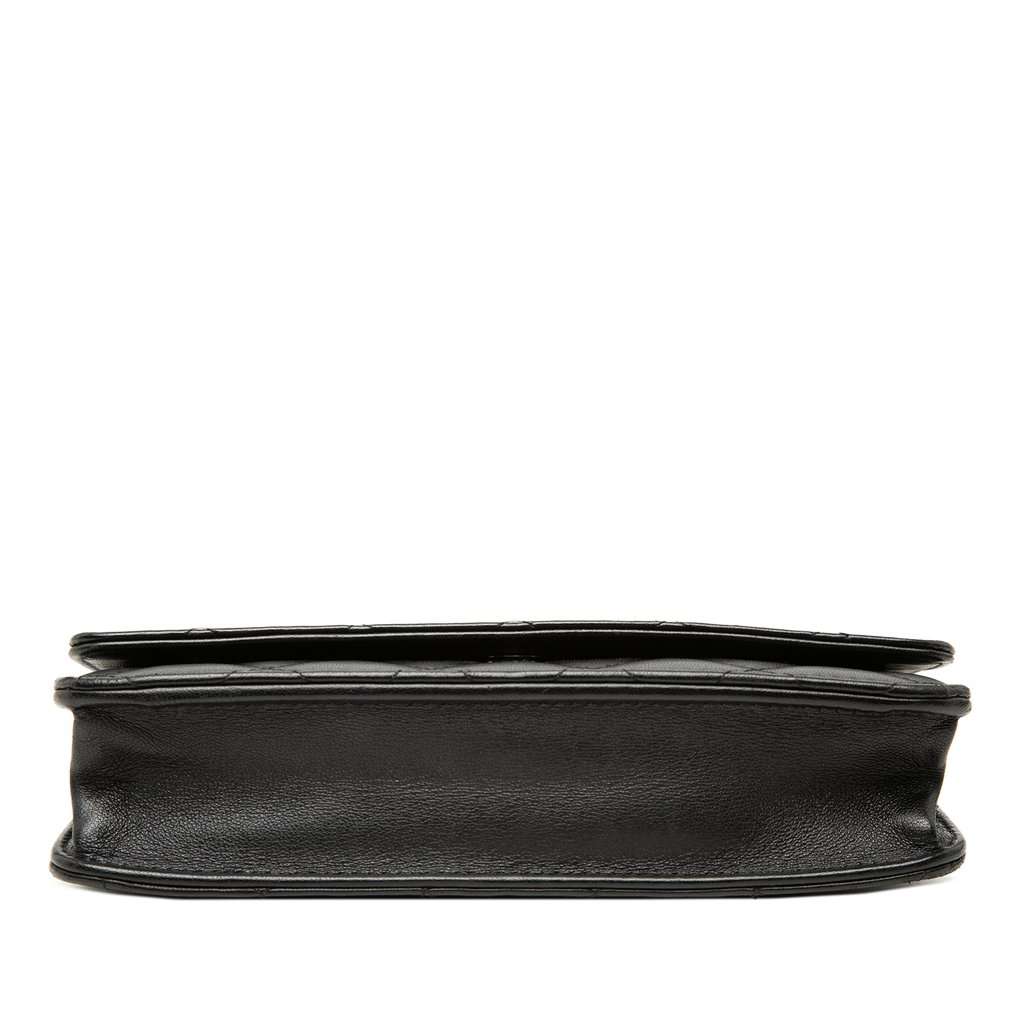Chanel CC Quilted Lambskin Wallet On Chain Black Leather Very good condition - Inside View