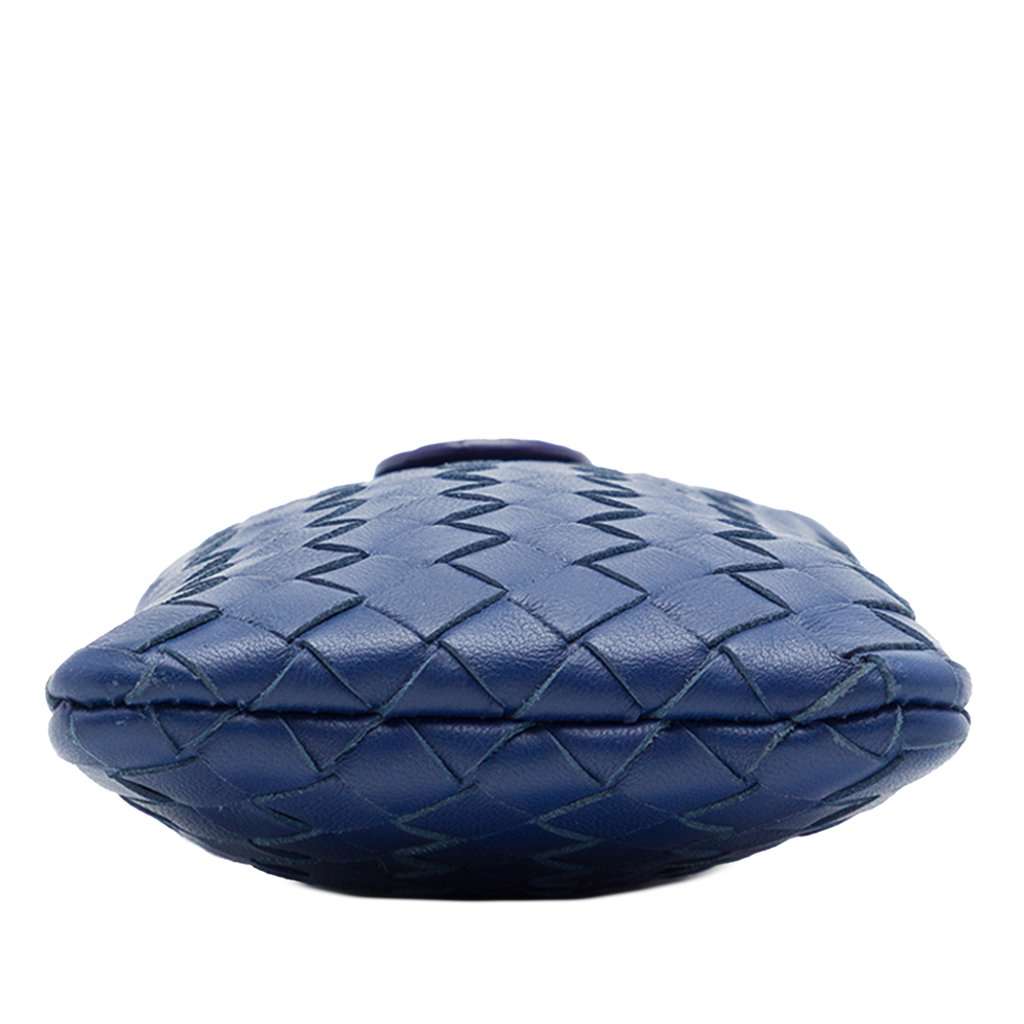 Bottega Veneta Nappa Intrecciato Phone Case Pouch Blue Leather Very good - Inside View