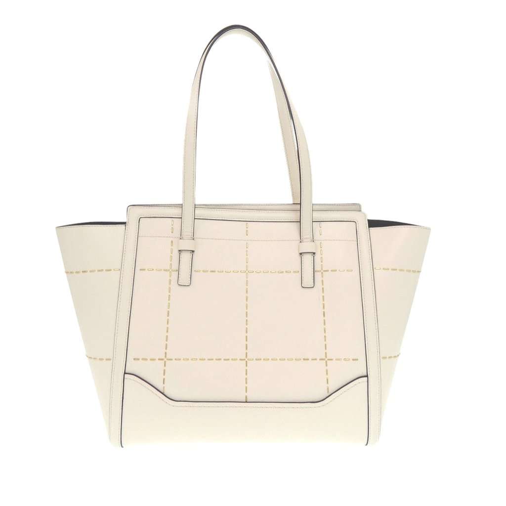 Salvatore Ferragamo Medium Stitched Leather Amy Tote White Leather Very good condition - Back View