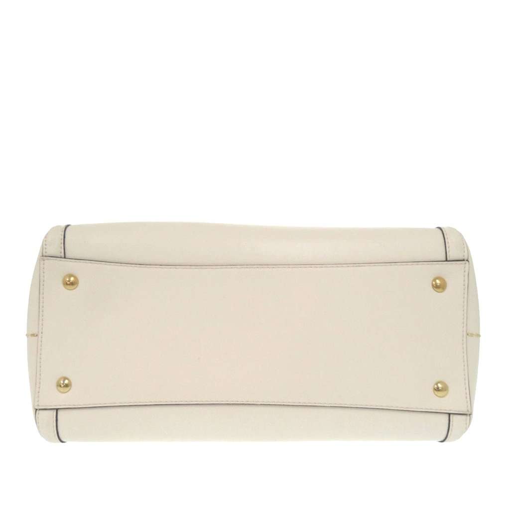 Salvatore Ferragamo Medium Stitched Leather Amy Tote White Leather Very good condition - Inside View