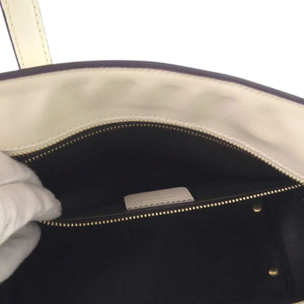 Salvatore Ferragamo Medium Stitched Leather Amy Tote White Leather Very good condition - Box View