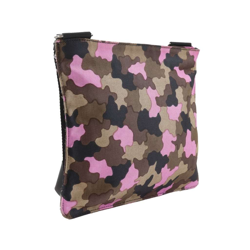 Prada Tessuto Camouflage Zip Top Crossbody Brown Very good condition - Back View