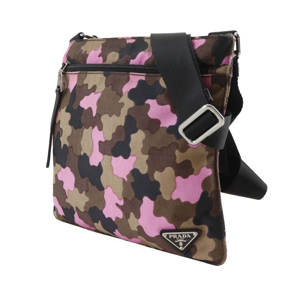 Prada Tessuto Camouflage Zip Top Crossbody Brown Very good condition - Inside View