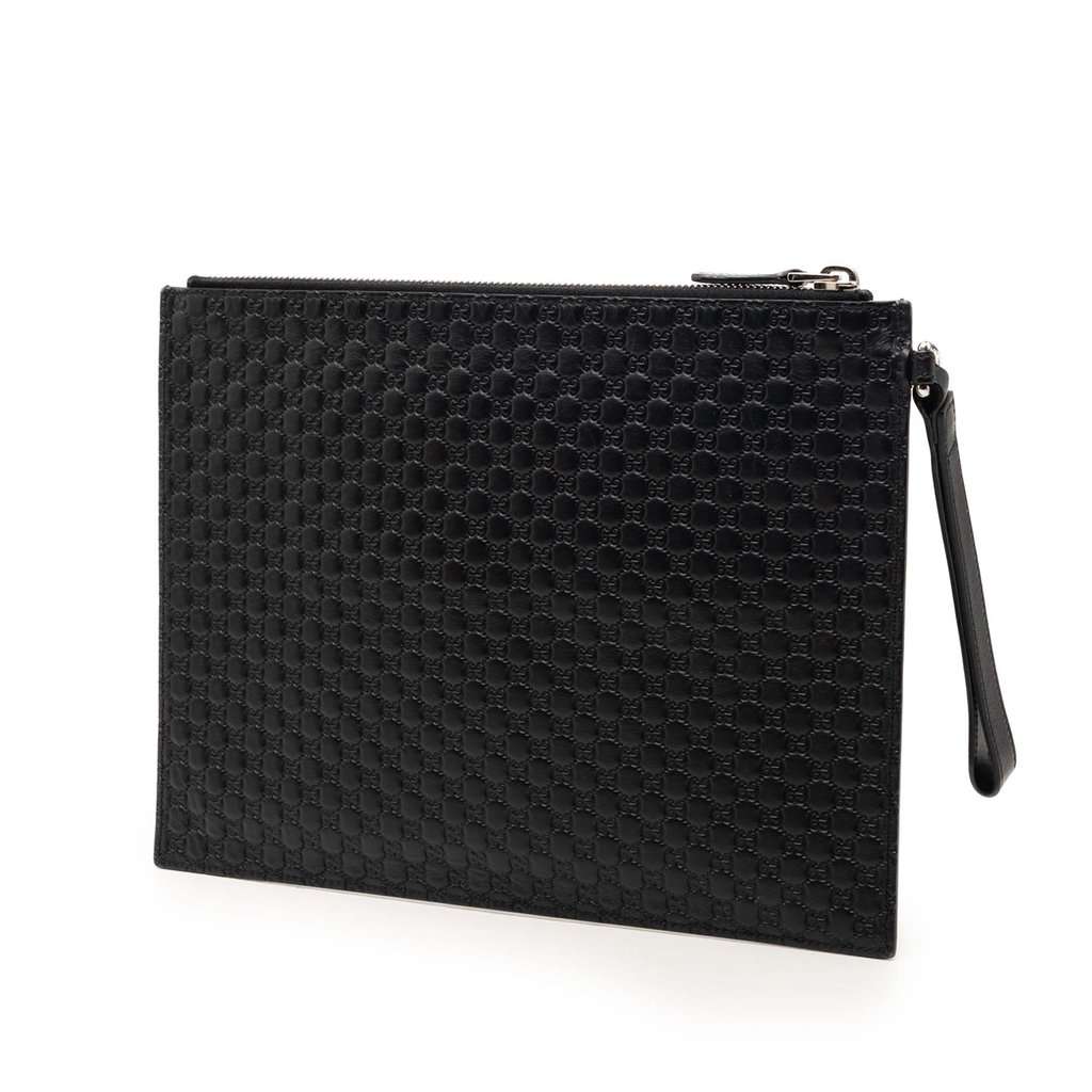 Gucci Microguccissima Clutch Black Leather Very good condition - Back View