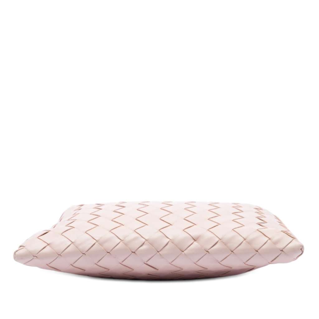 Bottega Veneta Mini Calfskin Intrecciato Hop Satchel Pink Leather Very good condition - Inside View
