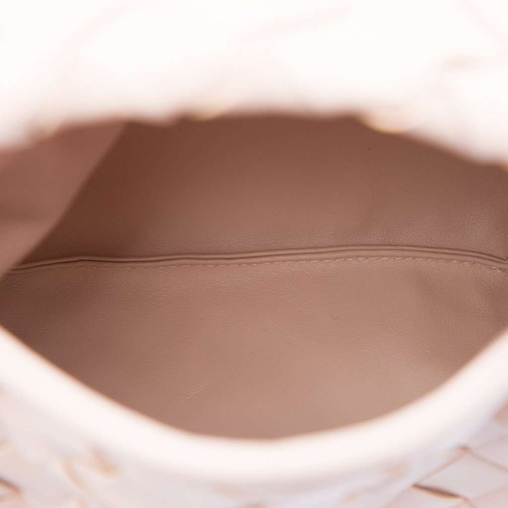 Bottega Veneta Mini Calfskin Intrecciato Hop Satchel Pink Leather Very good condition - Model View