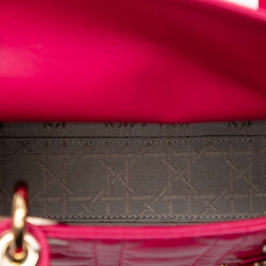 Dior Mini Lambskin Cannage Lady Dior Pink Leather Very good - Model View