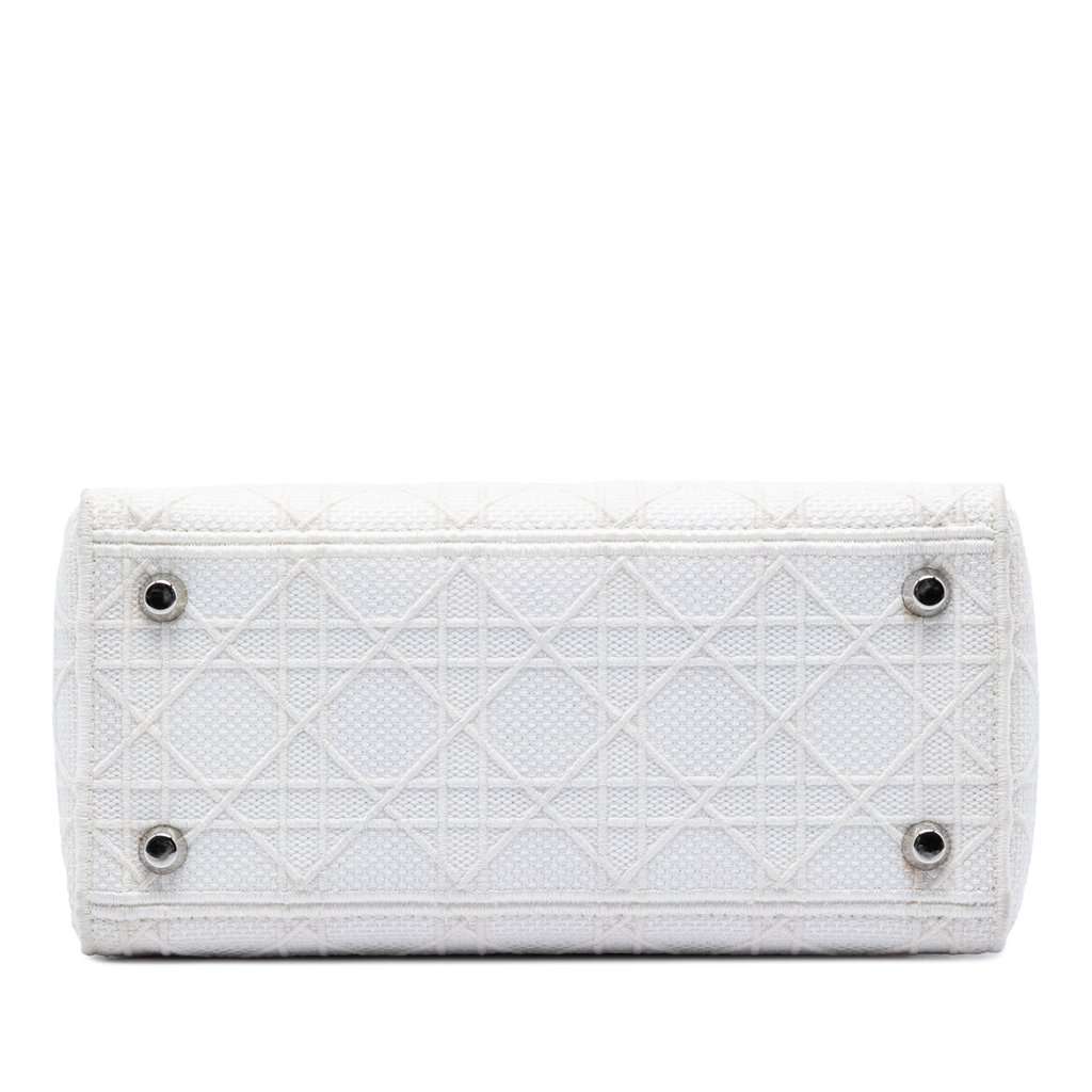 Dior Medium Canvas Cannage Lady D Lite White Very good condition - Inside View