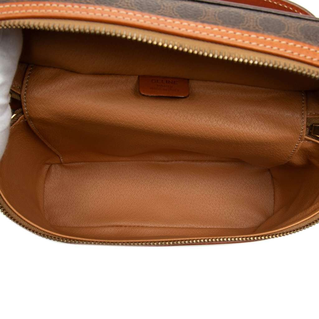 Celine Macadam Coated Canvas Vanity Bag Brown Very good condition - Model View