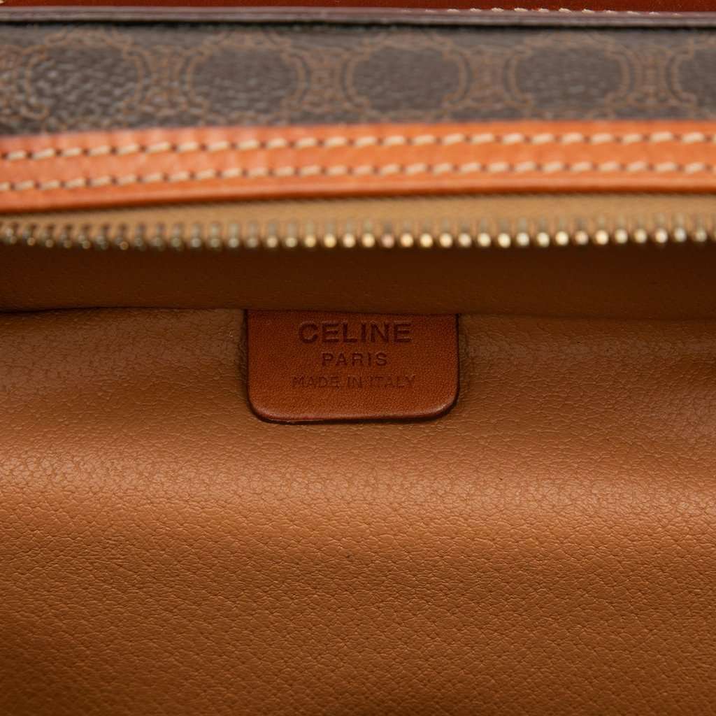 Celine Macadam Coated Canvas Vanity Bag Brown Very good condition - Box View