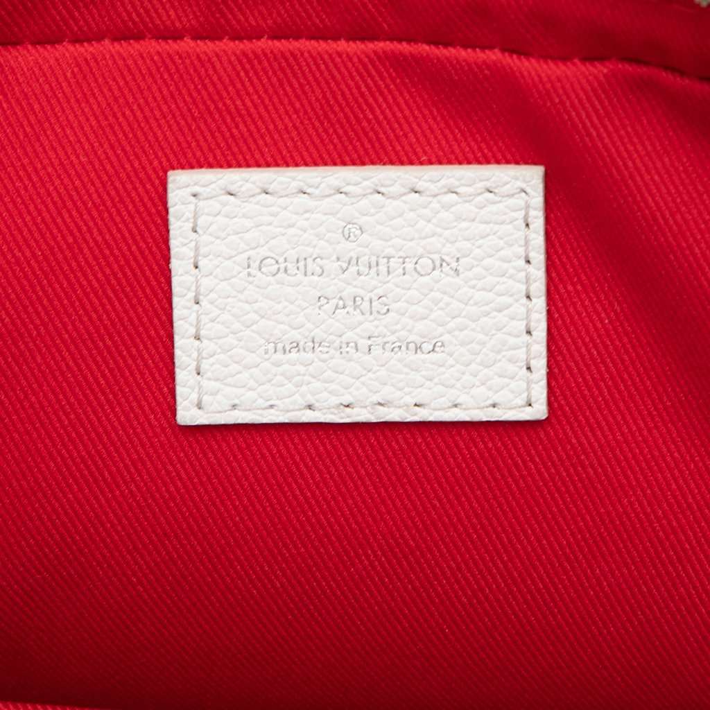 Louis Vuitton Damier Spray Trio Messenger Bag White Leather Very good condition - Box View