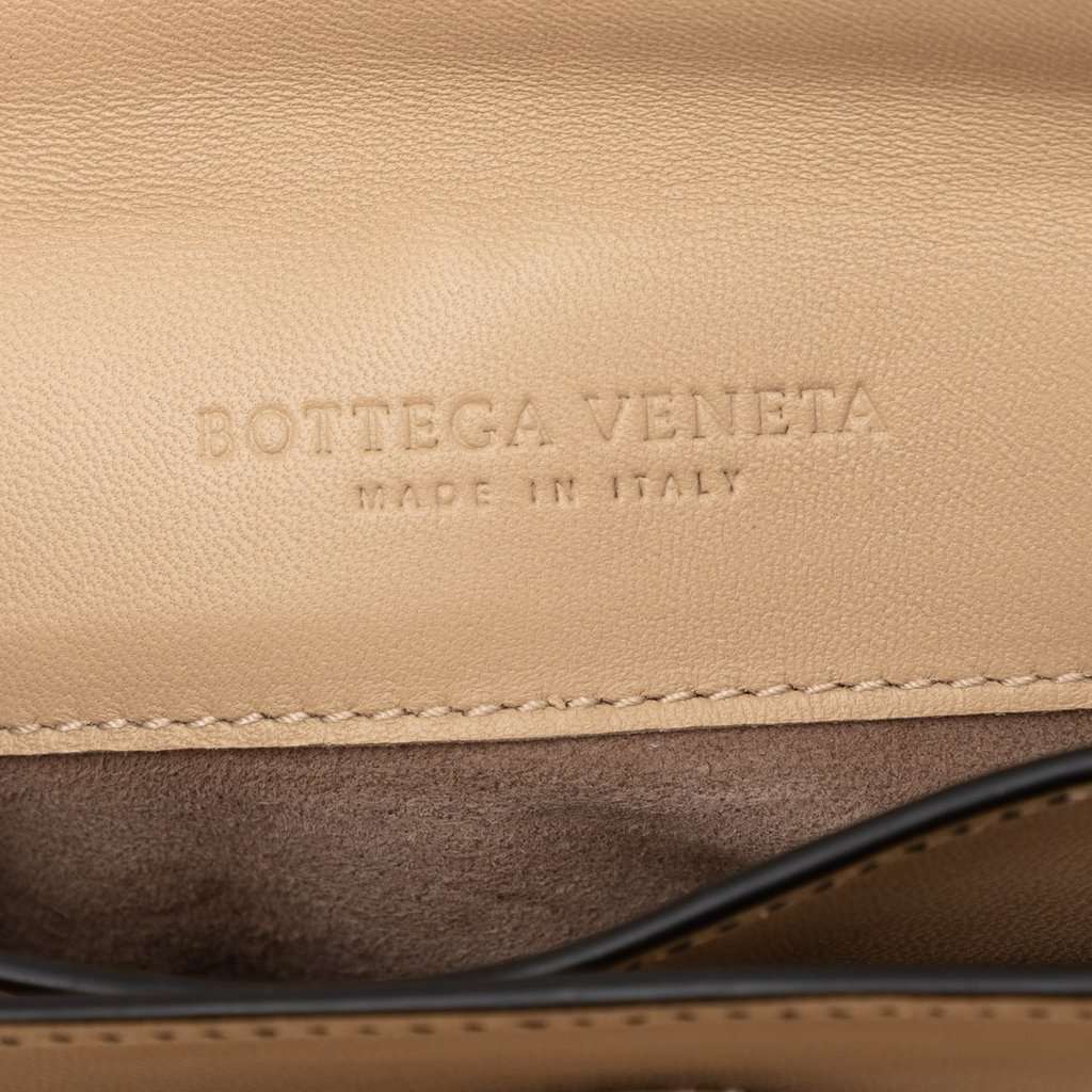 Bottega Veneta Small Tricolor Nappa Piazza Top Handle Satchel Beige Leather Very good condition - Box View