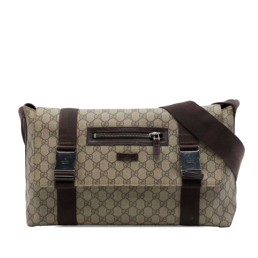 Gucci GG Supreme Crossbody Beige Very good - Front View