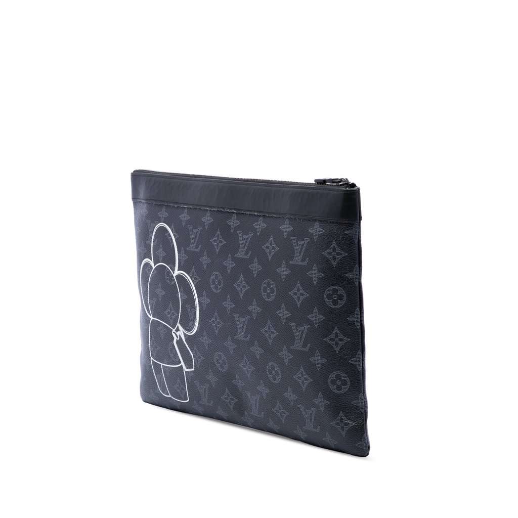 Louis Vuitton Monogram Eclipse Vivienne Apollo Pochette GM Black Very good - Back View