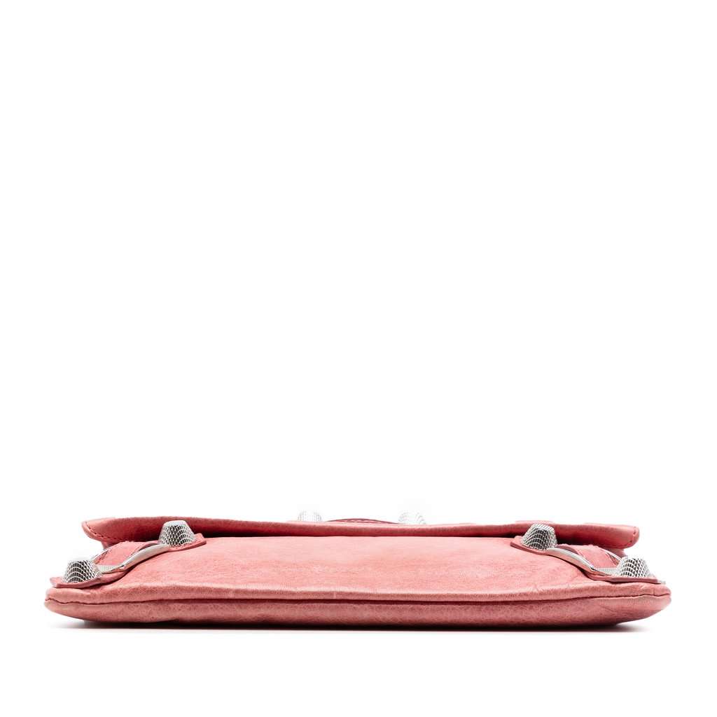 Balenciaga Lambskin Motocross Classic Envelope Clutch Pink Leather Very good condition - Inside View