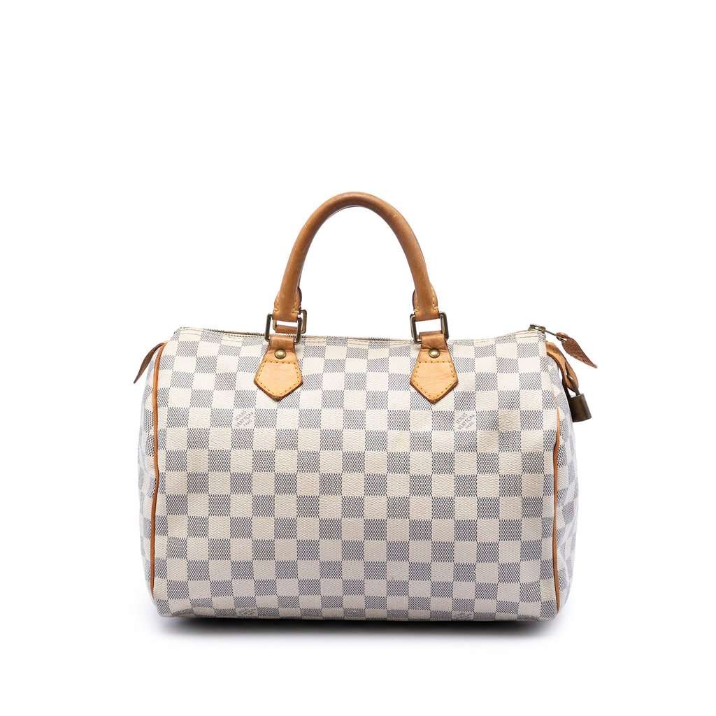 Louis Vuitton Damier Azur Speedy 30 White Very good condition - Front View