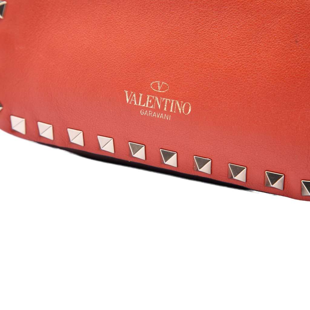 Valentino Tricolor Leather Rockstud Flip Lock Flap Red Leather Very good condition - Box View
