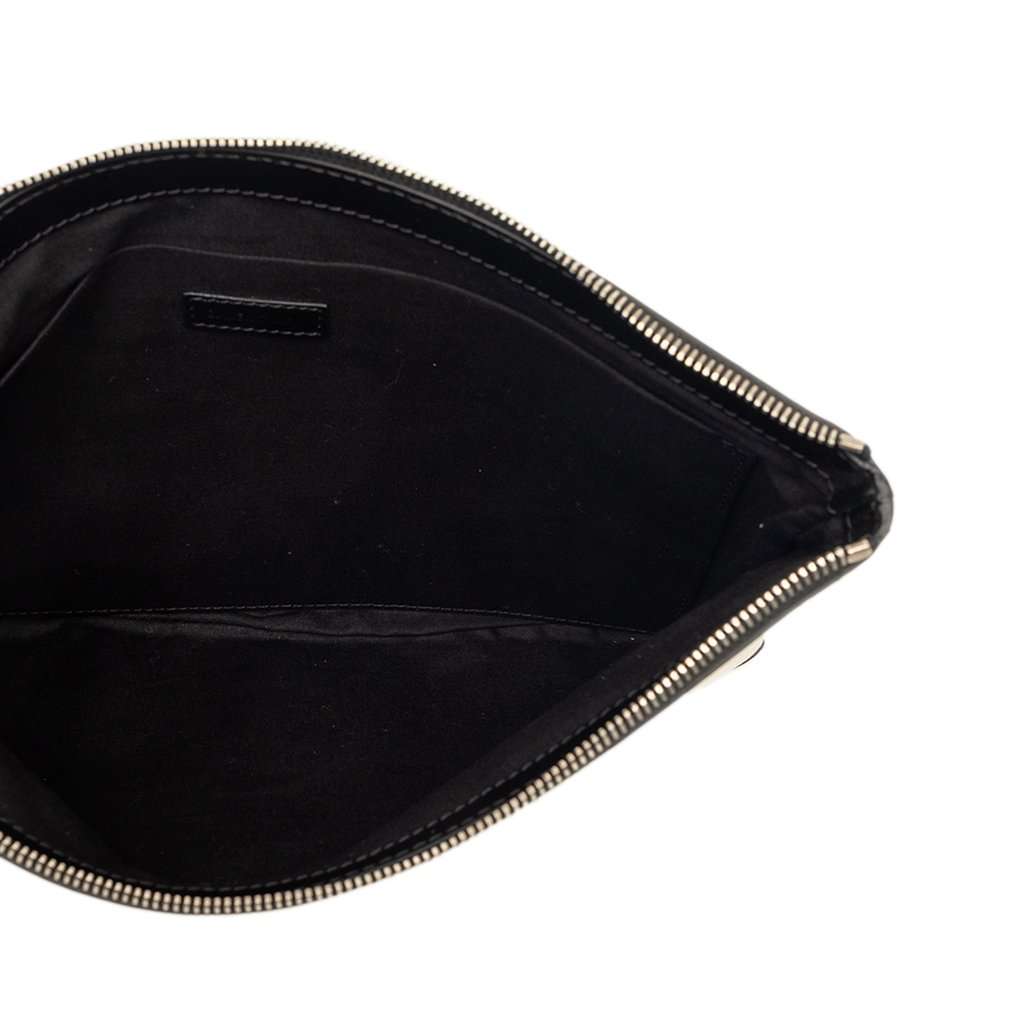 Balenciaga Canvas Navy Clip Clutch M Brown Very good - Model View