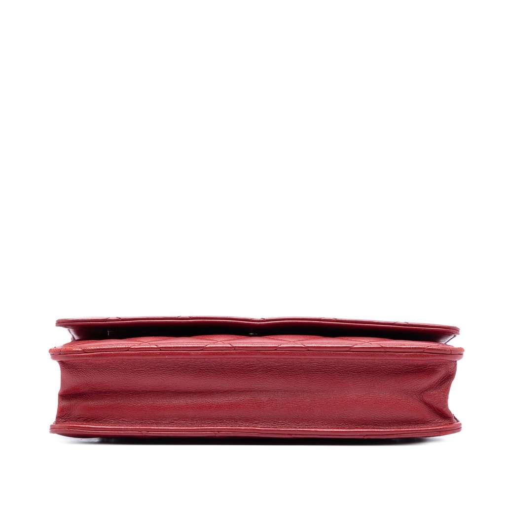 Chanel CC Quilted Lambskin Wallet on Chain Red Leather Very good condition - Inside View