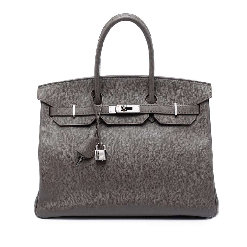 Hermès Epsom Birkin Retourne 35 Brown Leather Very good condition - Front View