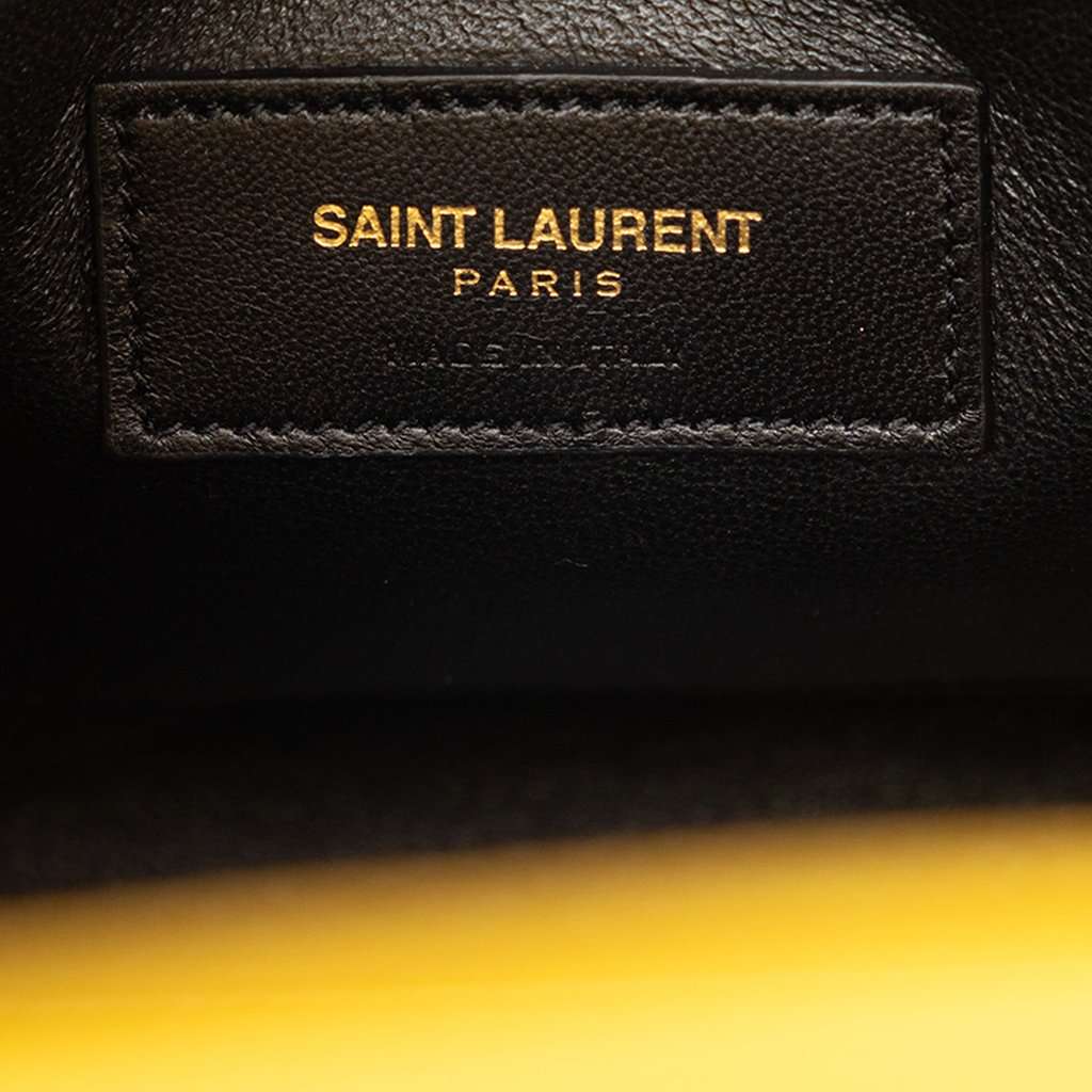 Saint Laurent Baby Leather Sac De Jour Satchel Yellow Leather Very good condition - Box View