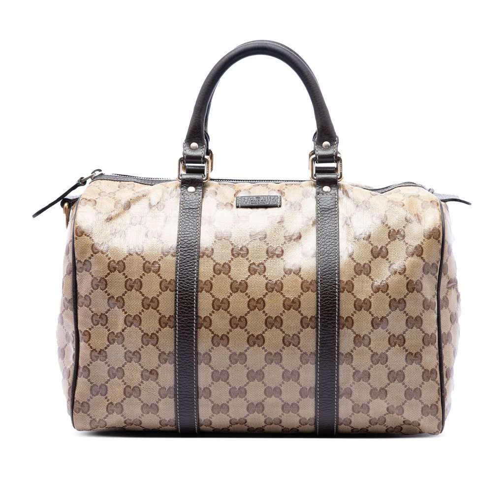 Gucci Medium GG Crystal Joy Boston Bag Beige Very good condition - Front View