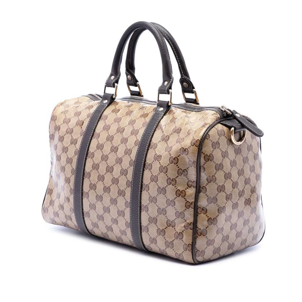 Gucci Medium GG Crystal Joy Boston Bag Beige Very good condition - Back View