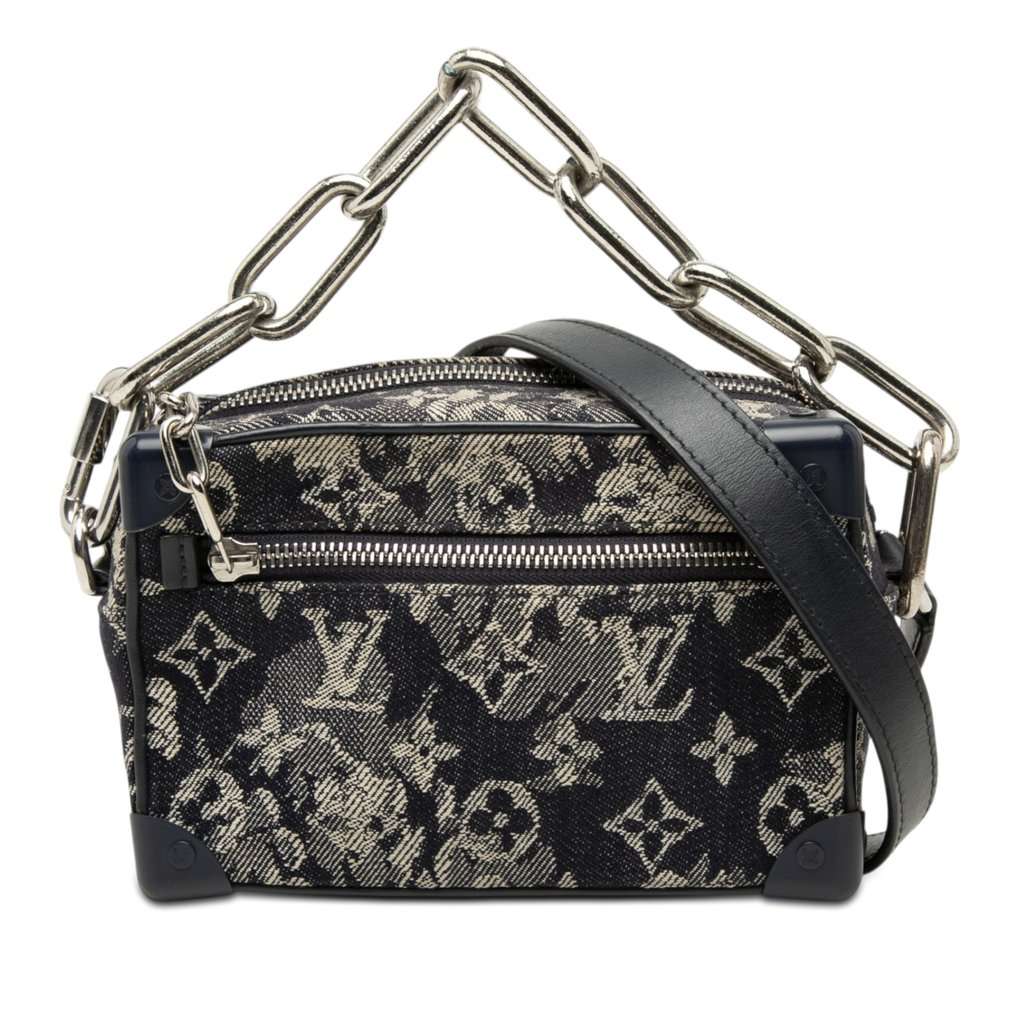 Louis Vuitton Monogram Tapestry Soft Trunk Blue Very good - Front View