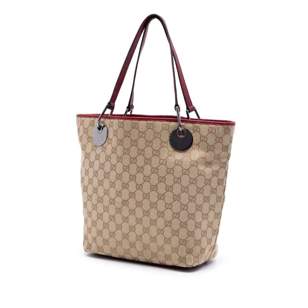 Gucci Large GG Canvas Eclipse Tote Beige Very good condition - Back View