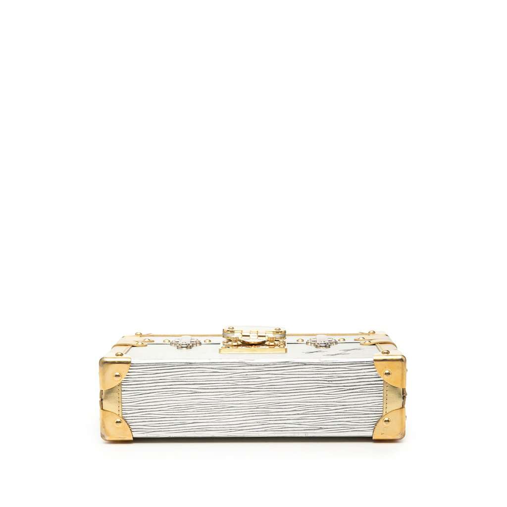Louis Vuitton Epi Petite Malle Silver Leather Very good - Inside View