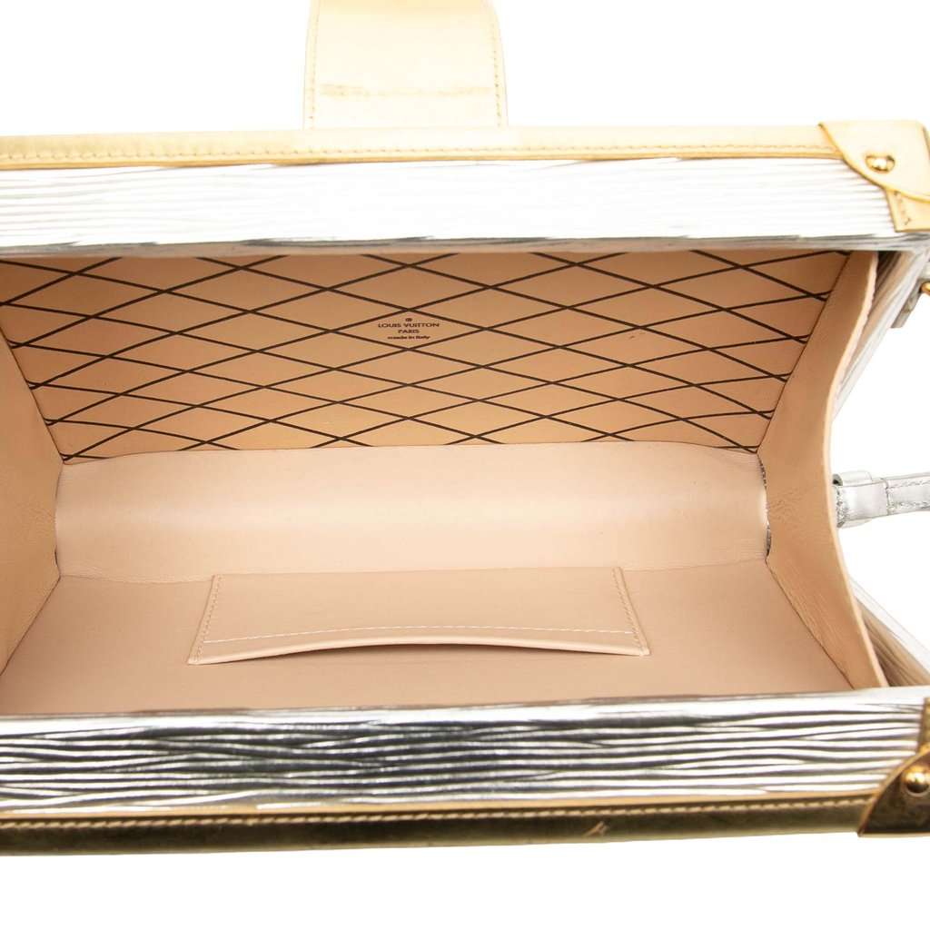 Louis Vuitton Epi Petite Malle Silver Leather Very good - Model View