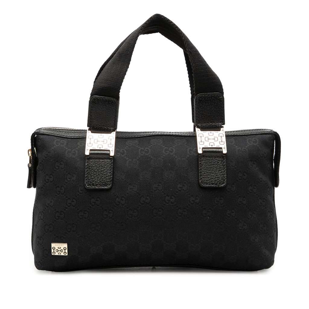 Gucci GG Canvas Pop Handbag Black Very good - Front View