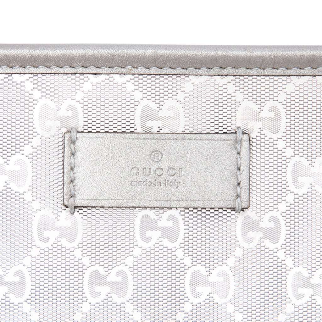 Gucci Large GG Imprime Tote Silver Very good - Box View