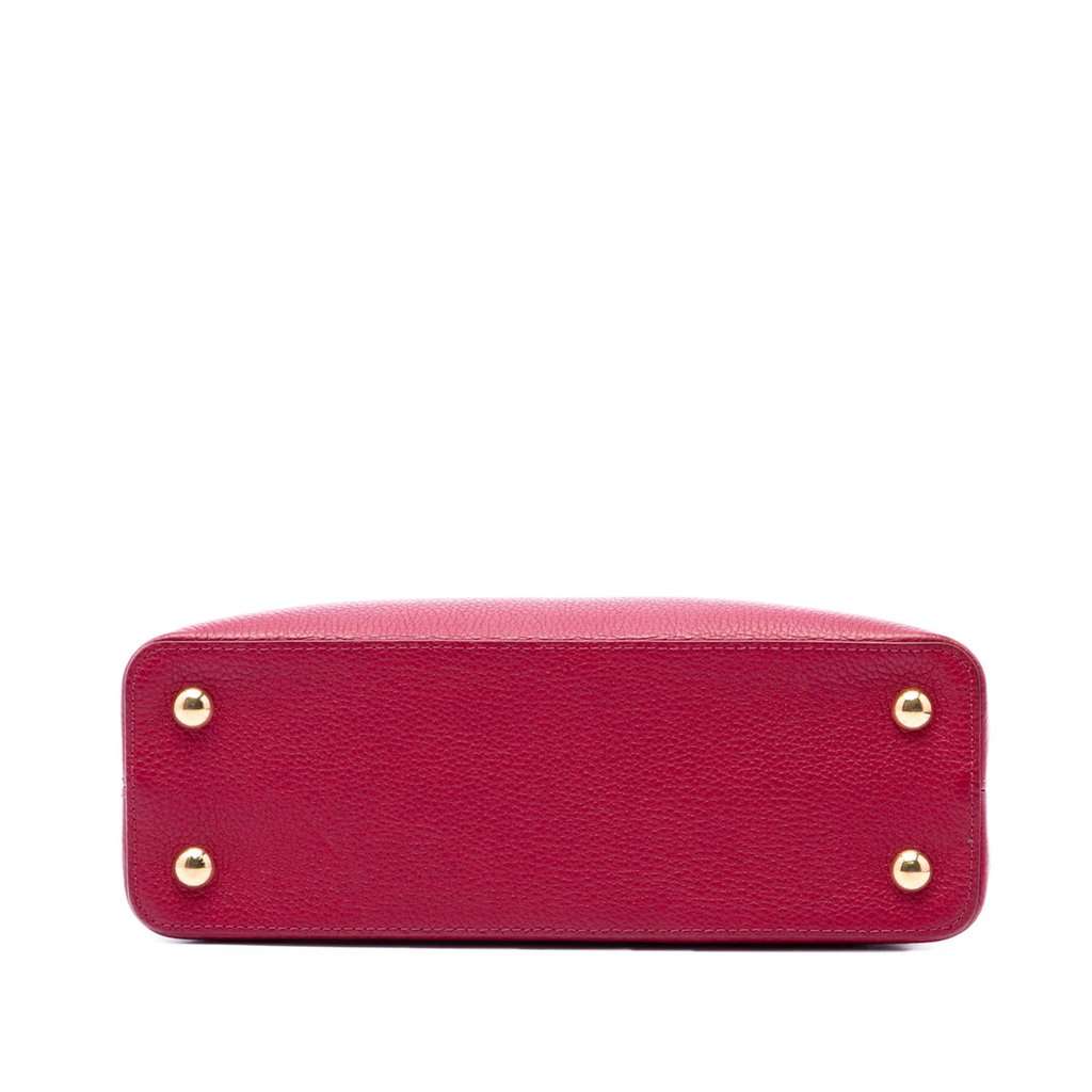 Louis Vuitton Tricolor Taurillon Capucines PM Red Leather Very good condition - Inside View